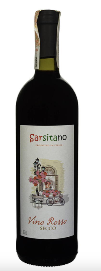 Вино Sarsitano Vino Rosso Secco сухе червоне 0.75л 10,5%